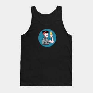 Halftone Beer Woman Tank Top